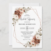 Terracotta Pampas Grass Geometric Vrijgezellenfees Kaart (Voorkant)