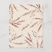 Terracotta Pampas Grass Minimalist Wedding Details Informatiekaartje (Achterkant)