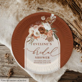 Terracotta Pampas Grass Papier Borden voor bruilof Papieren Bordje