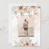 Terracotta Pampas Grass PHOTO Wedding Save Dates S Save The Date (Voorkant)