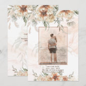 Terracotta Pampas Grass PHOTO Wedding Save Dates S Save The Date (Voorkant / Achterkant)