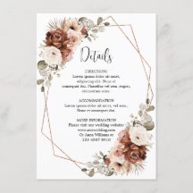 Terracotta Pampas Grass Rustic Geometric Details