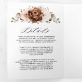 Terracotta Pampas Grass Rustic Geometric Wedding T Drieluik Programma (Binnenzijde eerst)
