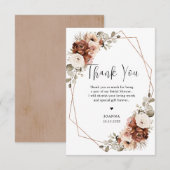 Terracotta Pampas Grass Rustiek Vrijgezellenfeest Bedankkaart (Voorkant / Achterkant)