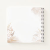 Terracotta Pampas Grass Script Weddenschap Notitieboek (Achterkant)