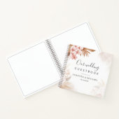 Terracotta Pampas Grass Script Weddenschap Notitieboek (Binnen)