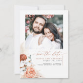 Terracotta Pampas Grass sparen de Datum Foto Save The Date (Voorkant)