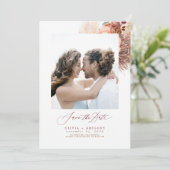 Terracotta Pampas Grass sparen de Datum Foto Save The Date (Staand voorkant)