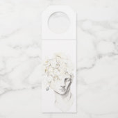 Terracotta Pampas Grass Tropical Floral Wedding Flessenhanger (Achterkant)