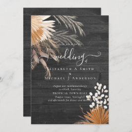 Terracotta Pampas Grass Tropical Wedding