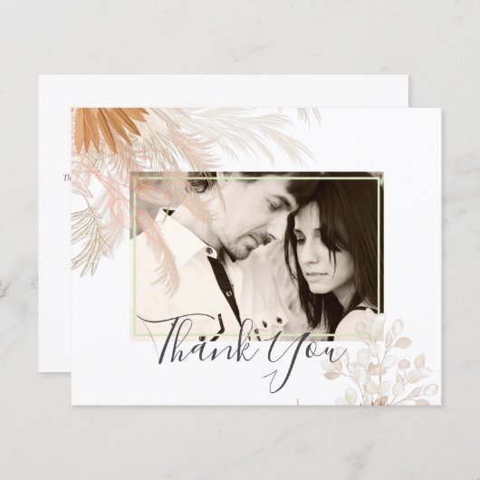 Terracotta Pampas Grass Tropical Wedding (Voorkant / Achterkant)