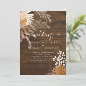Terracotta Pampas Grass Tropical Wedding (Staand voorkant)