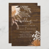 Terracotta Pampas Grass Tropical Wedding (Voorkant / Achterkant)