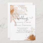 Terracotta Pampas Grass Tropical Wedding (Voorkant / Achterkant)