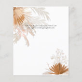 Terracotta Pampas Grass Tropical Wedding Flyer (Achterkant)