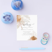 Terracotta Pampas Grass Tropical Wedding Flyer (Enkel)
