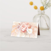 Terracotta Pampas Grass Wedding Place Card Plaatskaartje (Achterkant)