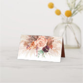 Terracotta Pampas Grass Wedding Place Card Plaatskaartje (Achterkant)
