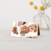 Terracotta Pampas Grass Wedding Place Card Plaatskaartje (Achterkant)