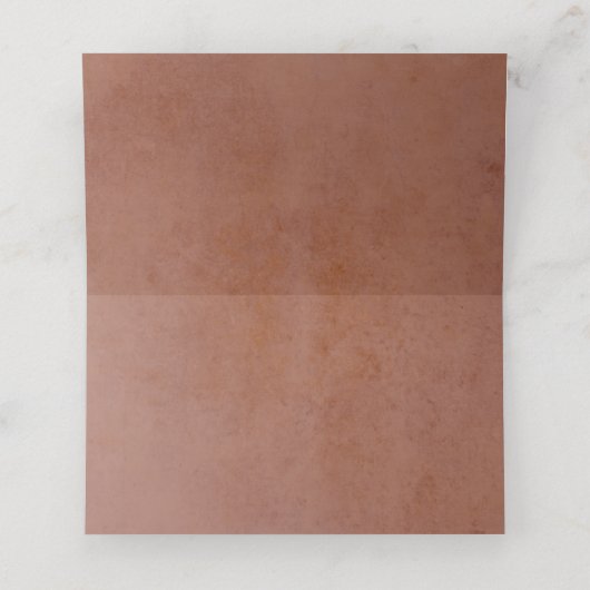 Terracotta Pampas Grass Wedding Place Card Plaatskaartje (Binnenkant ongevouwen)