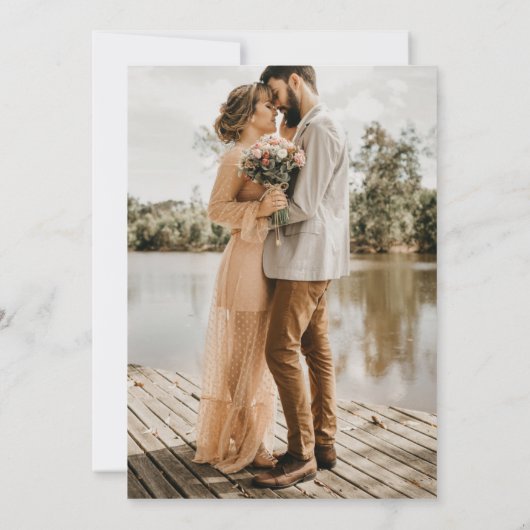 terracotta pampas sparen de datumuitnodiging kaart (Achterkant)