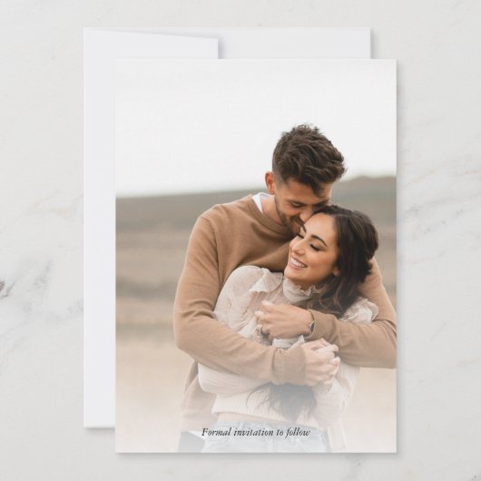 Terracotta Papel Picado Foto Bewaar de datum Save The Date (Achterkant)