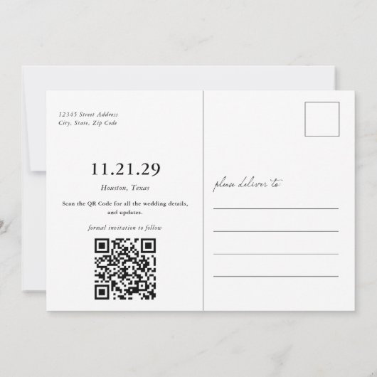 Terracotta Papel Picado Photo Save the Date (Achterkant)