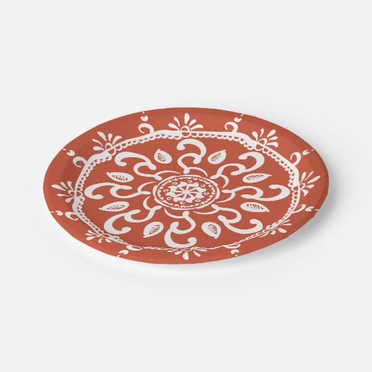 Terracotta Papieren Bordje (Gekanteld)
