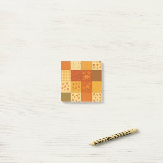 Terracotta Patchwork Dekbed Rustieke Boerderij Blo Post-it® Notes (Op bureau)