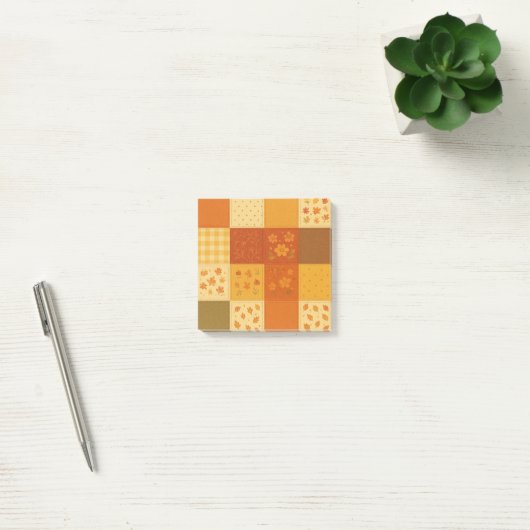 Terracotta Patchwork Dekbed Rustieke Boerderij Blo Post-it® Notes (Kantoor)