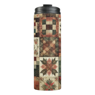 Terracotta Patchwork Dekbed Rustieke Boho Bloem Thermosbeker