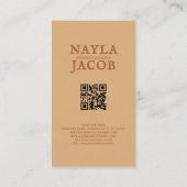 Terracotta Patchwork Quilt Rustic Farmhouse Floral Visitekaartje (Achterkant)