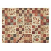Terracotta Patchwork Quilt Rustieke  Bloemen Tafelkleed (Voorkant (Horizontaal))