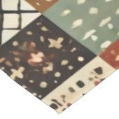 Terracotta Patchwork Quilt Rustieke  Bloemen Tafelkleed (Gekanteld)