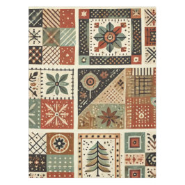 Terracotta Patchwork Quilt Rustieke  Bloemen Tafelkleed