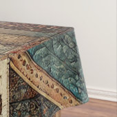 Terracotta Patchwork Quilt Rustieke  Bloemen Tafelkleed (Voorbeeld)