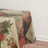 Terracotta Patchwork Quilt Rustieke  Bloemen Tafelkleed (Voorbeeld)