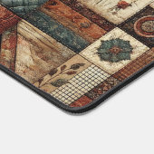 Terracotta Patchwork Quilt Rustieke Bloemenbureau Bureaumat (Hoek)