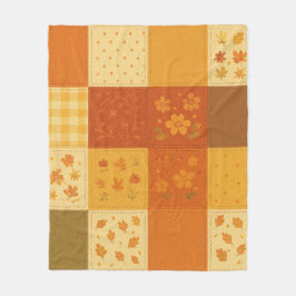 Terracotta Patchwork Quilt Rustieke Boerderij Bloe Fleece Deken