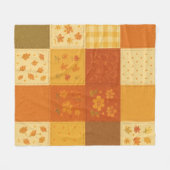 Terracotta Patchwork Quilt Rustieke Boerderij Bloe Fleece Deken (Voorkant (Horizontaal))