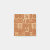 Terracotta Patchwork Quilt Rustieke Boerderij Bloe Post-it® Notes (Voorkant)
