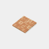 Terracotta Patchwork Quilt Rustieke Boerderij Bloe Post-it® Notes (Schuin)