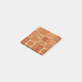 Terracotta Patchwork Quilt Rustieke Boerderij Bloe Post-it® Notes (Schuin)