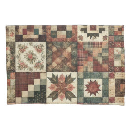 Terracotta Patchwork Quilt rustieke boerderij Kussensloop