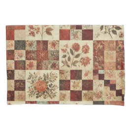 Terracotta Patchwork Quilt rustieke boerderij Kussensloop