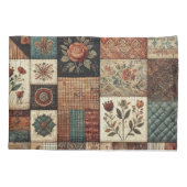 Terracotta Patchwork Quilt rustieke boerderij Kussensloop (Achterkant)