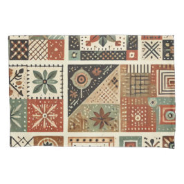 Terracotta Patchwork Quilt rustieke boerderij Kussensloop