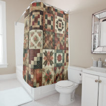 Terracotta Patchwork Quilt Rustieke Retro Bloemen