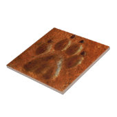 "Terracotta Paw Print" door Carter L. Shepard" Tegeltje (Zijkant)