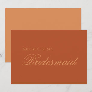 Terracotta & Peach Boho Moderne Uitnodiging Voor B